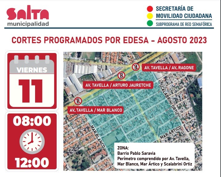 Alerta conductores: cruces semaforizados apagados por cortes ...